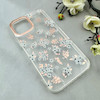 قاب گوشی iPhone 12 Pro Max آیفون شفاف PC CASE شفاف پشت طلق فانتزی طرح گل کد 111036