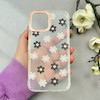 قاب گوشی iPhone 12 Pro Max آیفون شفاف PC CASE شفاف پشت طلق فانتزی طرح گل کد 111039