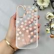 قاب گوشی iPhone 17 آیفون شفاف PC CASE شفاف پشت طلق فانتزی طرح گل کد 111068