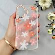 قاب گوشی iPhone 17 آیفون شفاف PC CASE شفاف پشت طلق فانتزی طرح گل کد 111069