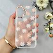 قاب گوشی iPhone 17 آیفون شفاف PC CASE شفاف پشت طلق فانتزی طرح گل کد 111070