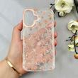 قاب گوشی iPhone 16 آیفون شفاف PC CASE شفاف پشت طلق فانتزی طرح گل کد 111076