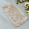 قاب گوشی iPhone 16 آیفون شفاف PC CASE شفاف پشت طلق فانتزی طرح گل کد 111076