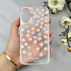 قاب گوشی iPhone 16 آیفون شفاف PC CASE شفاف پشت طلق فانتزی طرح گل کد 111078