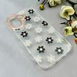قاب گوشی iPhone 16 آیفون شفاف PC CASE شفاف پشت طلق فانتزی طرح گل کد 111081