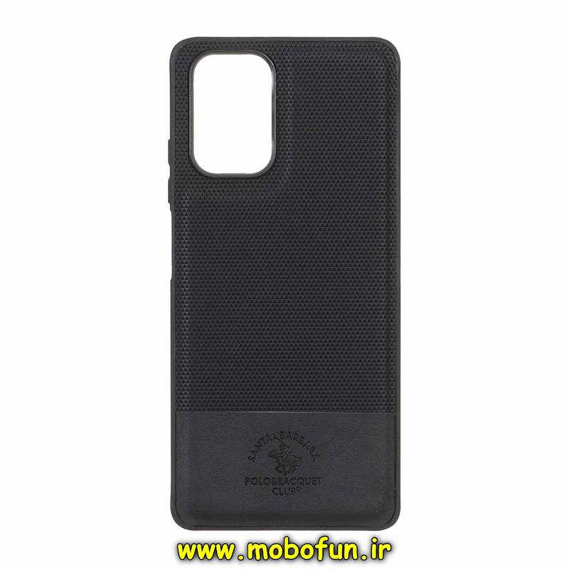 قاب گوشی Redmi Note 10S / Redmi Note 10 4G / Poco M5S شیائومی چرمی سوزنی کلاسیک POLO پولو سخت HARD مشکی کد 95373