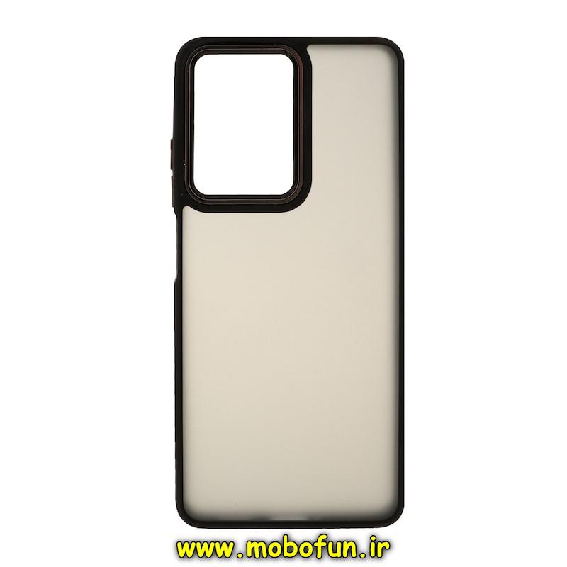 قاب گوشی Redmi Note 12 Pro Plus 5G / Redmi Note 12 Explorer شیائومی طرح پشت مات متال کیس دور سیلیکونی مشکی کد 95418