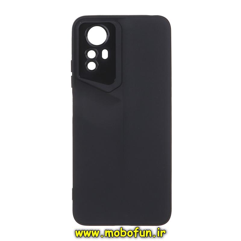 قاب گوشی Redmi Note 12S شیائومی سری Porsche Design سیلیکونی ژله ای محافظ لنز دار مشکی کد E69-95421