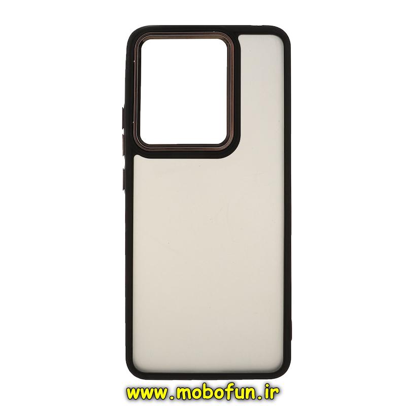 قاب گوشی Redmi Note 13 4G شیائومی طرح پشت مات متال کیس دور سیلیکونی مشکی کد 95464