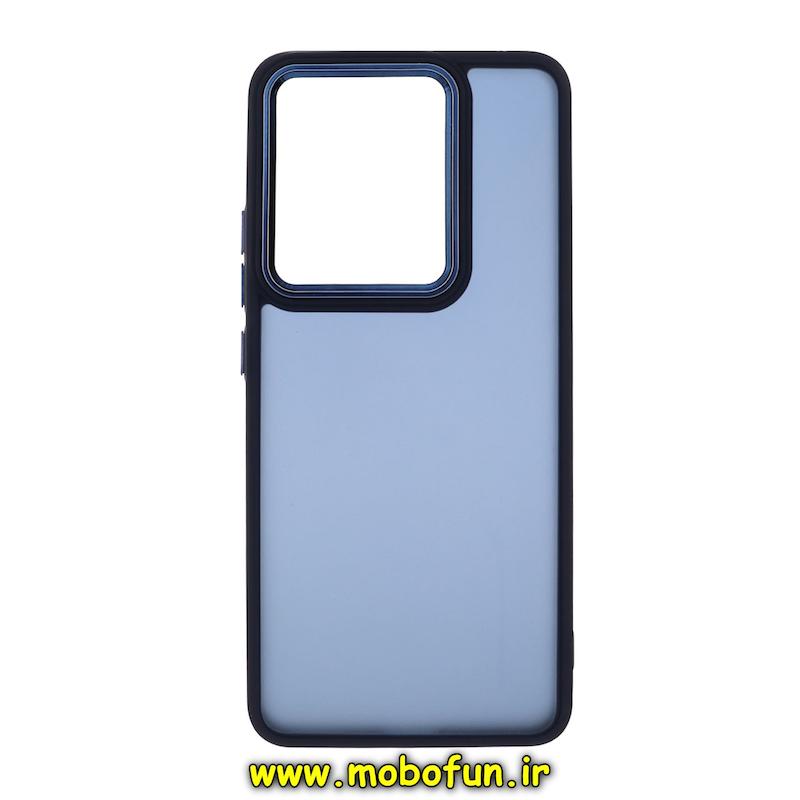 قاب گوشی Redmi Note 13 4G شیائومی طرح پشت مات متال کیس دور سیلیکونی سرمه ای کد 95465
