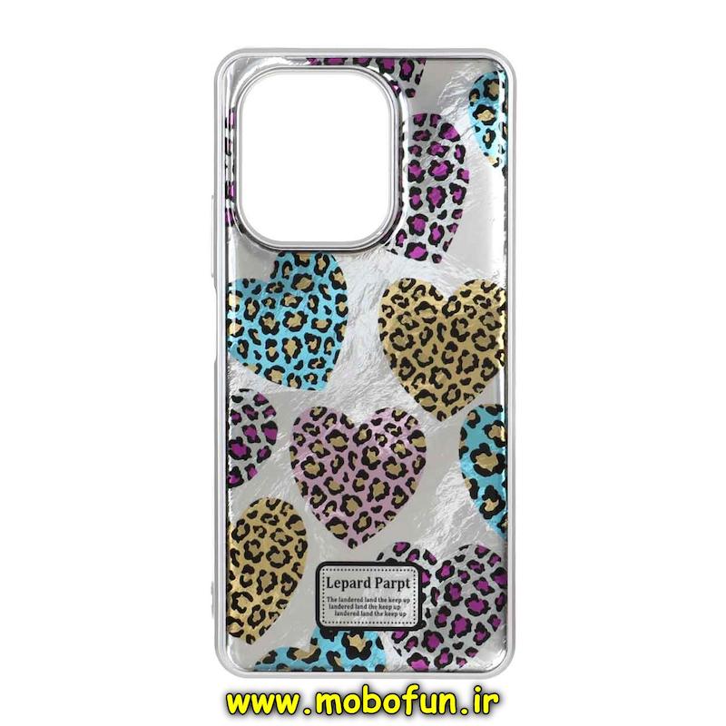 قاب گوشی Redmi Note 13 4G شیائومی لاکچری اورجینال فانتزی رزینی طرح قلب پلنگی کد 95474