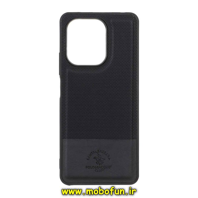 قاب گوشی Redmi Note 13 4G شیائومی چرمی سوزنی کلاسیک POLO پولو سخت HARD مشکی کد 95482
