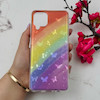 قاب گوشی Galaxy A12 / M12 سامسونگ فانتزی براق IMD لیزری لاکچری سخت HARD طرح پروانه کد 111838