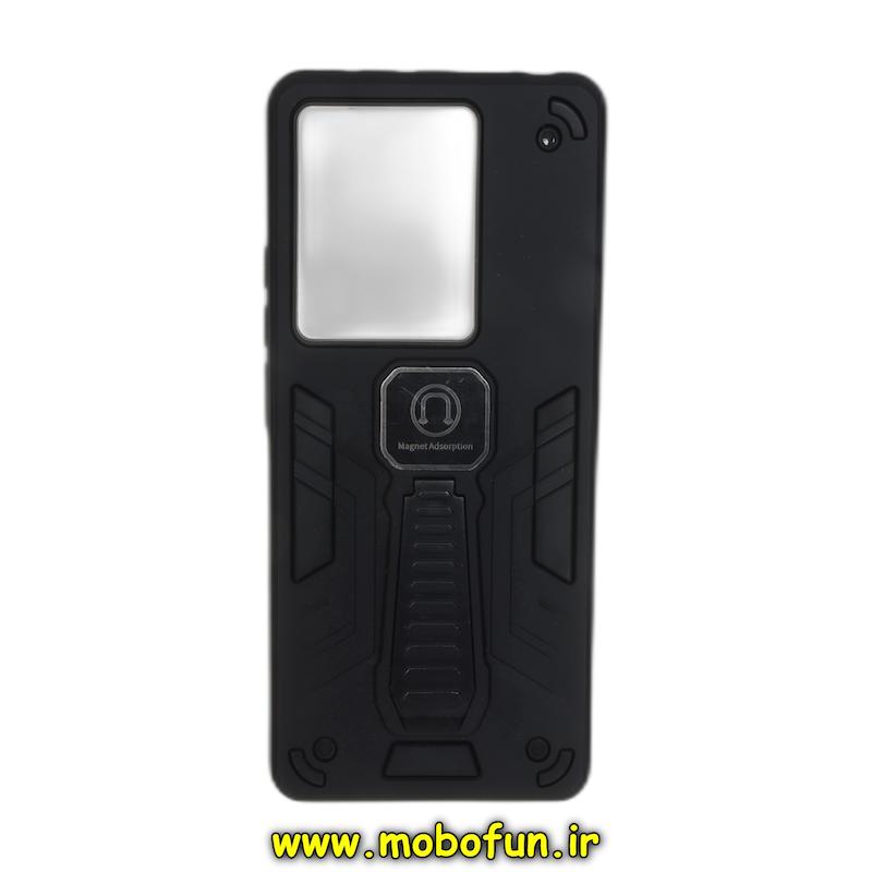 قاب گوشی Redmi Note 13 Pro 4G / Poco M6 Pro 4G / Redmi Note 14S شیائومی طرح ضد ضربه بتمن Magnet Adsorption هولدر دار مشکی کد 95526