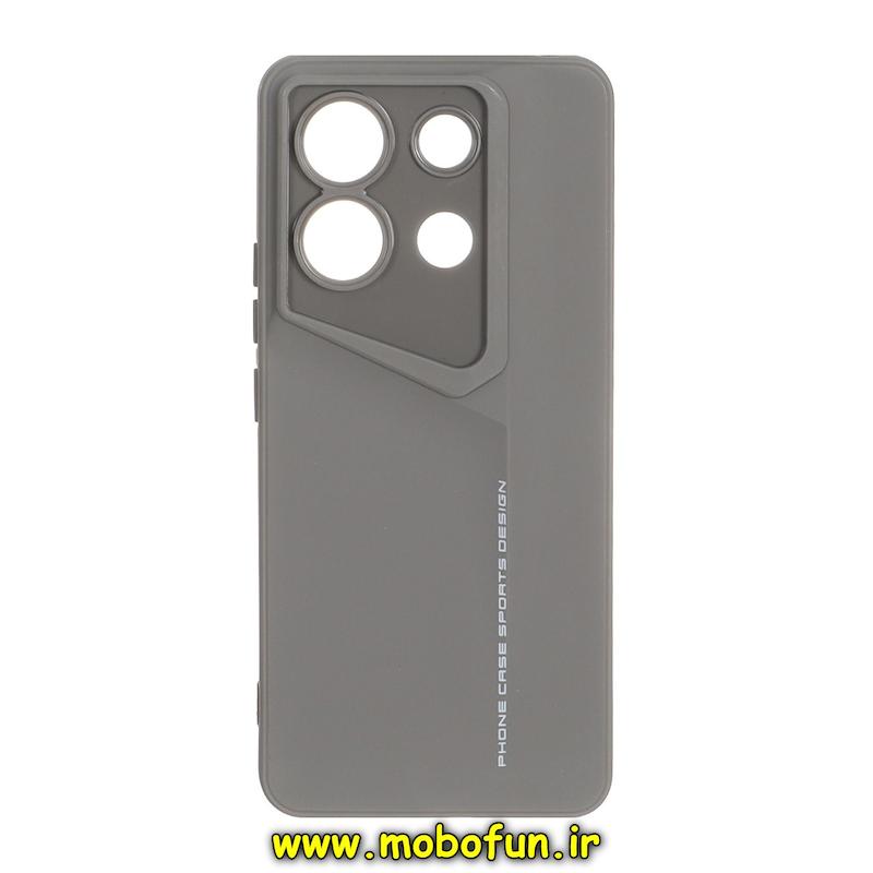قاب گوشی Redmi Note 13 Pro 5G / Poco X6 شیائومی Porsche Design سیلیکونی ژله ای محافظ لنز دار خاکستری کد 95544