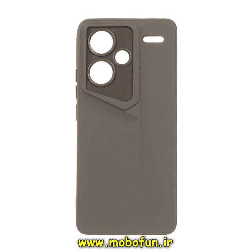 قاب گوشی Redmi Note 13 Pro Plus شیائومی Porsche Design سیلیکونی ژله ای محافظ لنز دار خاکستری کد 95561