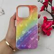 قاب گوشی iPhone 16 Pro آیفون فانتزی براق IMD لیزری لاکچری سخت HARD طرح پروانه کد 111957
