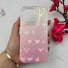 قاب گوشی iPhone 16 Pro آیفون فانتزی براق IMD لیزری لاکچری سخت HARD طرح پروانه کد 111958