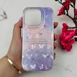قاب گوشی iPhone 16 Pro آیفون فانتزی براق IMD لیزری لاکچری سخت HARD طرح پروانه کد 111959