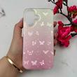 قاب گوشی iPhone 16 آیفون فانتزی براق IMD لیزری لاکچری سخت HARD طرح پروانه کد 111964