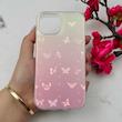 قاب گوشی iPhone 15 آیفون فانتزی براق IMD لیزری لاکچری سخت HARD طرح پروانه کد 111967