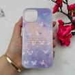 قاب گوشی iPhone 15 آیفون فانتزی براق IMD لیزری لاکچری سخت HARD طرح پروانه کد 111969
