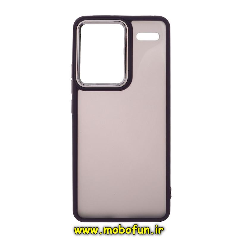 قاب گوشی Redmi Note 13 Pro Plus شیائومی طرح پشت مات متال کیس دور سیلیکونی بنفش کد 95570
