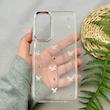قاب گوشی Galaxy A15 سامسونگ لاکچری شفاف شاین رزینی لنز کرومی طرح پروانه کد 111674