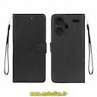 کیف گوشی Redmi Note 13 Pro Plus شیائومی مگنتی طرح چرم کتابی طرح دوخت محافظ لنزدار بند دار مشکی کد 95588