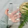 قاب گوشی Galaxy A35 سامسونگ لاکچری شفاف شاین رزینی لنز کرومی طرح پروانه کد 111684