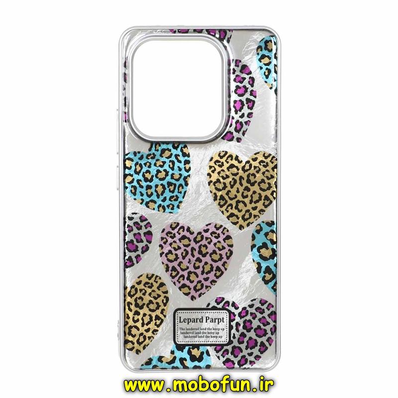 قاب گوشی Redmi Note 14 4G شیائومی لاکچری اورجینال فانتزی رزینی طرح قلب پلنگی کد 95605