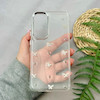 قاب گوشی Galaxy S24 FE سامسونگ لاکچری شفاف شاین رزینی لنز کرومی طرح پروانه کد 111711