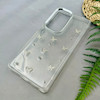 قاب گوشی Galaxy S25 Ultra سامسونگ لاکچری شفاف شاین رزینی لنز کرومی طرح پروانه کد 111719