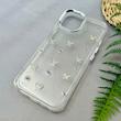 قاب گوشی iPhone 13 / iPhone 14 آیفون لاکچری شفاف شاین رزینی لنز کرومی طرح پروانه کد 111738