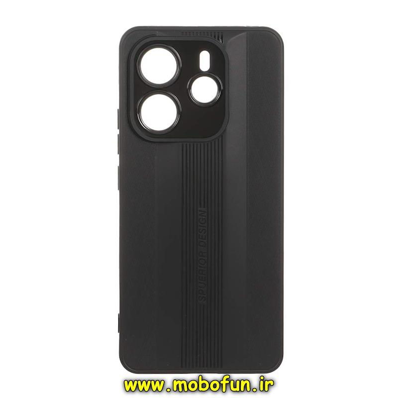 قاب گوشی Redmi Note 14 4G شیائومی Spuerior Design سیلیکونی ژله ای محافظ لنز دار مشکی کد E21-95621