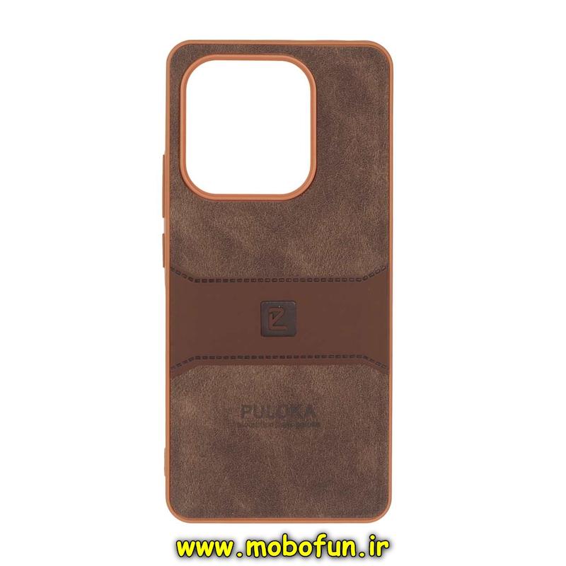 قاب گوشی Redmi Note 14 4G شیائومی اورجینال PULOKA پولوکا NEW CASE طرح جیر درجه یک HARD قهوه ای کد 95637