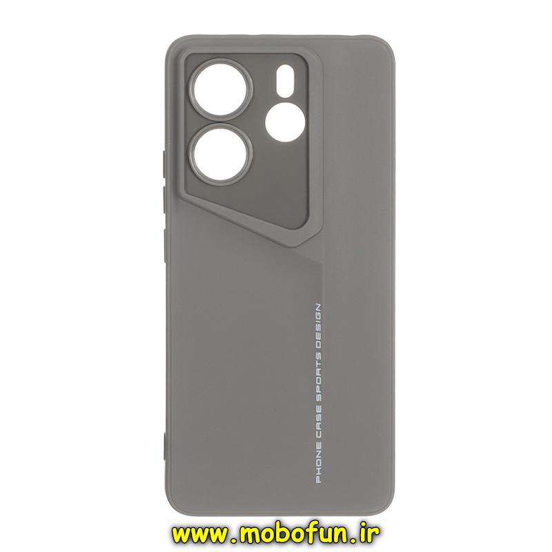 قاب گوشی Redmi Note 14 4G شیائومی سری Porsche Design سیلیکونی ژله ای محافظ لنز دار خاکستری کد 95649