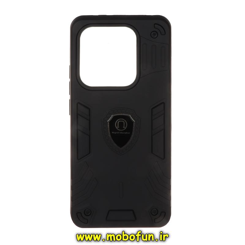 قاب گوشی Redmi Note 14 4G شیائومی طرح ضد ضربه بتمن Magnet Adsorption مگنتی مشکی کد 95662