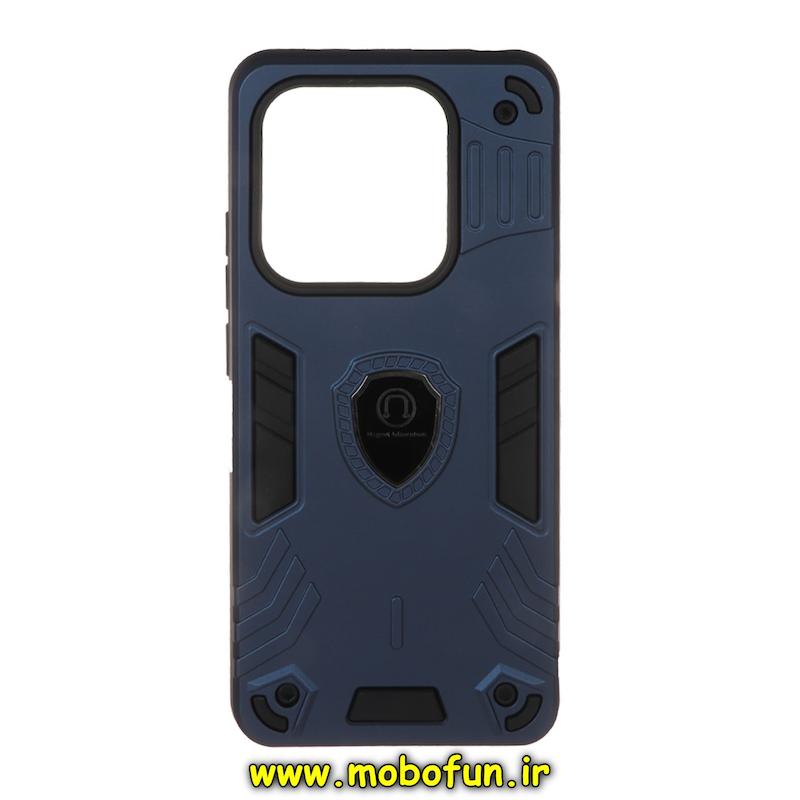 قاب گوشی Redmi Note 14 4G شیائومی طرح ضد ضربه بتمن Magnet Adsorption مگنتی سرمه ای کد 95664