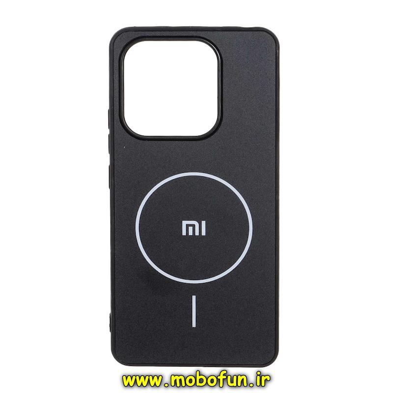 قاب گوشی Redmi Note 14 4G شیائومی مدل PVD ضد خش پشت گلس شیشه ای طرح مگ سیف مشکی کد 95672