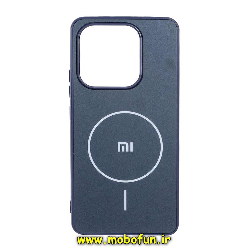 قاب گوشی Redmi Note 14 4G شیائومی مدل PVD ضد خش پشت گلس شیشه ای طرح مگ سیف سرمه ای کد 95673