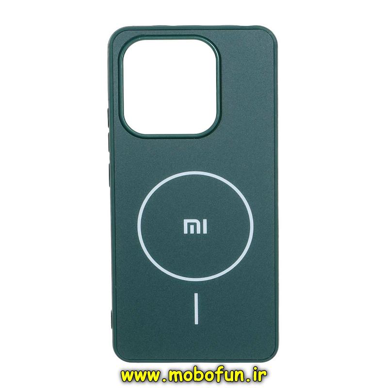 قاب گوشی Redmi Note 14 4G شیائومی مدل PVD ضد خش پشت گلس شیشه ای طرح مگ سیف سبز تیره کد 95674