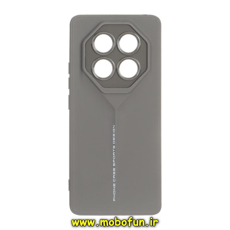 قاب گوشی Redmi Note 14 Pro 4G شیائومی سری Porsche Design سیلیکونی ژله ای محافظ لنز دار خاکستری کد 95686