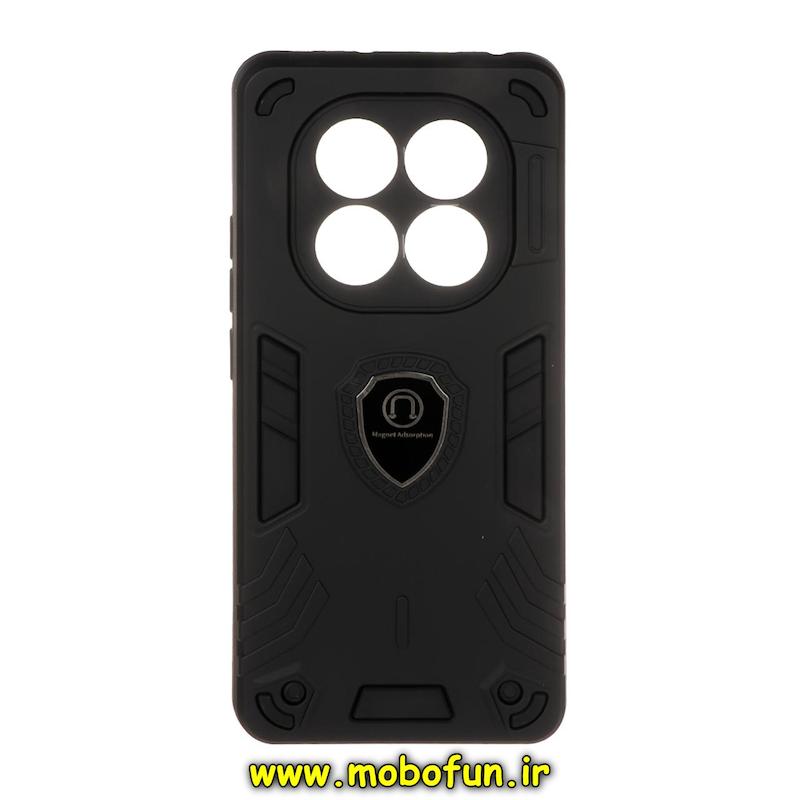 قاب گوشی Redmi Note 14 Pro 5G / Redmi Note 14 Pro Plus / Poco X7 شیائومی طرح ضد ضربه بتمن Magnet Adsorption محافظ لنز دار مشکی کد 95725
