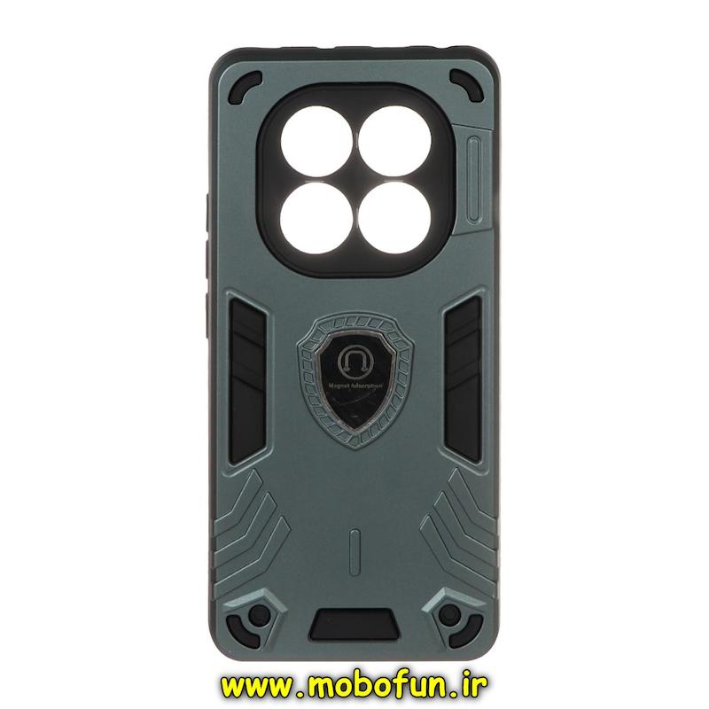 قاب گوشی Redmi Note 14 Pro 5G / Redmi Note 14 Pro Plus / Poco X7 شیائومی طرح ضد ضربه بتمن Magnet Adsorption محافظ لنز دار سبز کد 95728