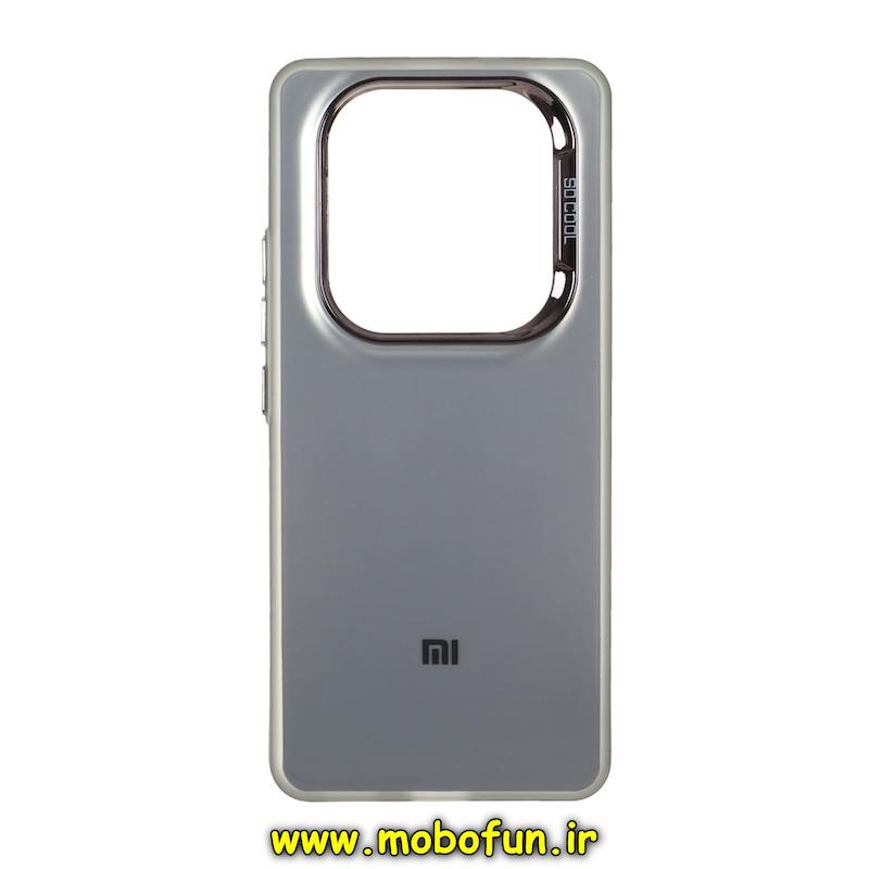 قاب گوشی Redmi Note 14 Pro 5G / Redmi Note 14 Pro Plus / Poco X7 شیائومی اورجینال SO COOL سوکول لنز کرومی براق خاکستری کد 95743