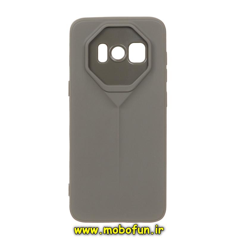 قاب گوشی Galaxy S8 Plus سامسونگ Porsche Design سیلیکونی ژله ای محافظ لنز دار خاکستری کد 95768