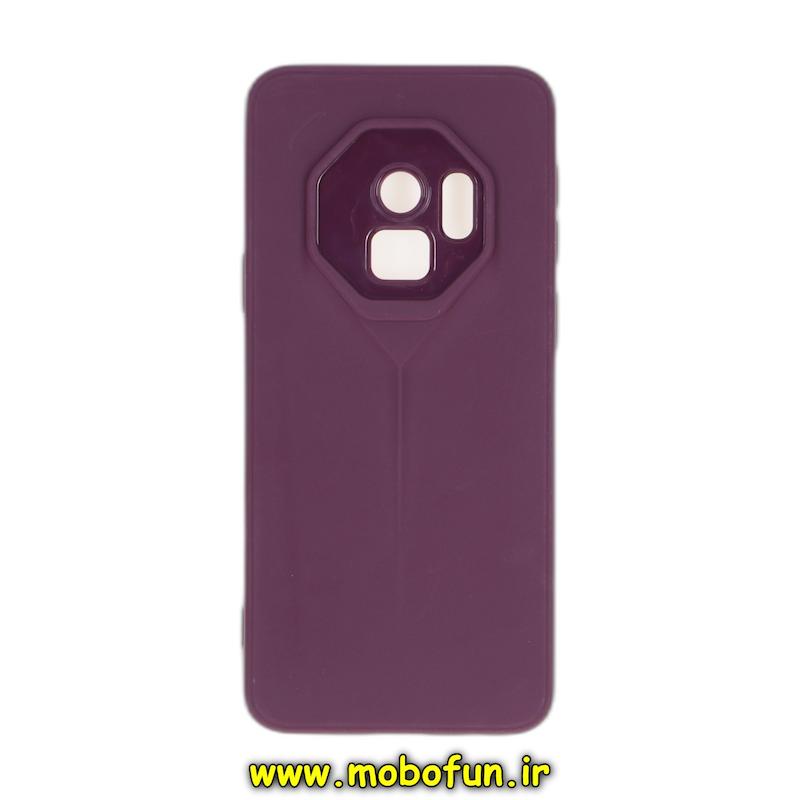 قاب گوشی Galaxy S9 سامسونگ Porsche Design سیلیکونی ژله ای محافظ لنز دار بنفش تیره کد 95772