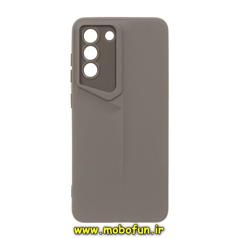 قاب گوشی Galaxy S21 FE سامسونگ سری Porsche Design سیلیکونی ژله ای محافظ لنز دار خاکستری کد E69-95804