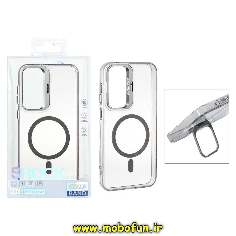 قاب گوشی Galaxy S23 FE سامسونگ اورجینال متال Bracket مگ سیف دار لنز آلومینیومی خاکستری کد 95834